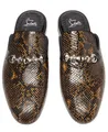 Christian Louboutin Schuhe Slipper Coolito Snake-Print Loafers Pantoletten Mules