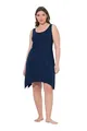 Ulla Popken Damen große Größen Übergrößen Plus Size Nachthemd Nachtblau 50+ 846982139-50+