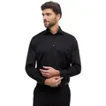 Eterna Langarmhemd 8817-E19K, Cover Shirt Comfort Fit Hemd, Einfarbig Non Iron schwarz 44