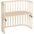 Babybay Beistellbett, Beige, Holz, Buche, vollmassiv, 46x79x87 cm, Sprossen im Normabstand, Lattenrost stufenlos höhenverstellbar, zur Sitzbank umbaubar, zum Gitterbett sehr stabil, Babymöbel, Babybetten, Beistellbetten