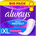 always Slipeinlagen Daily Protect Extra Long, extra stark, mit Frischeduft, 40 Stück