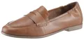 Slipper, Blockabsatz, Businessschuh, mit klassischem Zierriegel, Gr. 41, cognac