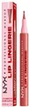 NYX PROFESSIONAL MAKEUP Lippenstift LIP LINGERIE LIP LINER STAIN, wisch- und wasserfesten Halt, mit präziser Filzkugelspitze