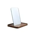 Spirella Badezimmerspiegel Design Alesia-tragbarer Schminkspiegel fürs Badezimmer mit Ablage-Spiegel aus Akazienholz für den Waschtisch, Glas, Brown, 12,8 x 17,4 x19 cm