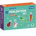 Smowo Perlentiere Bastelset mit Perlen für 9 Schlüsselanhänger Tiere Bastelset