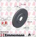 2x Bremsscheibe SPORT Z ZIMMERMANN 100.1235.52 für VW AUDI SEAT GOLF SKODA A1 A3
