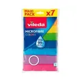 Vileda Microfibre Colors Mikrofasertuch 148394 , 1 Packung = 7 Tücher, Maße (L x B): 30 x 30 cm