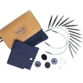 KnitPro Short Rundstricknadeln 5 cm – 7-teiliges Holz-Set inkl. Seile & Tasche