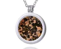 Morella Kette mit Anhänger Halskette roségold mit Chakren Scheibe 33 mm (2-tlg), Samtbeutel
