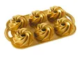 Nordic Ware Backform Heritage Bundtlette Aluminium Gold, 35,6cm x 20,3cm, NW 88077