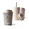 MAMEIDO Thermobecher 350 ml, dichter Kaffeebecher to go aus Edelstahl doppelwandig isoliert, auslaufsicher, Coffee to go Becher warmhaltend (Almond Flakes)