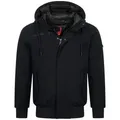 Höhenhorn Winterjacke Alpwall Herren Winter Jacke für Männer Gefüttert Wasserdicht Atmungsaktiv, Thermo-Isoliert, Hochwertige Details schwarz S