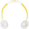Unold 86690 Breezy Nackenventilator 3 Geschwindigkeitsstufen Gelb/Weiß Akku 8h Laufzeit (86690)