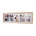 Kobolo Bilderrahmen Collage Bilderhalter Fotorahmen Rahmen EVA Holz beige weiß, für 9 Bilder (1 Stück)