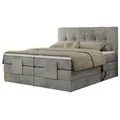 Motor Boxspringbett mit Bettkasten  ¦ grau ¦ Maße (cm): B: 148 H: 124