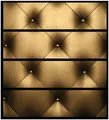 Wallario Aufkleber Möbelfolie Ikea Malm 4 Schub Goldene Ledertür leder büro Tür