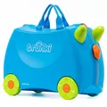 Trunki Handgepäck Und Kinderkoffer zum Draufsitzen | Kinder Risen Geschenk für Mädchen Und Jungen | Trolley Terrance (Blau), 46 x 20.5 x 31 cm
