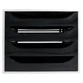 Exacompta ECOBOX Schubladenbox mit 4 Schubladen - Schwarz - 2286014D