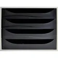 EXACOMPTA Organizer Schubladenbox Ecobox Office 4 Schübe grau/schwarz grau|schwarz