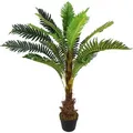 Künstliche Palme 100 cm mit 18 Palmenwedel wie echt Kunstpalme Kunstpflanze im Topf - Grün