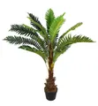 Kunstpalme Kunstpflanze Palme künstliche Pflanze wie echt im Topf Palme, Arnusa, Höhe 100 cm, Dekoration Zimmerpflanze Deko
