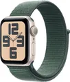 Apple Watch SE GPS, 40 mm Aluminiumgehäuse Polarstern, Sport Loop Seegrün