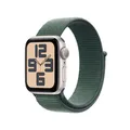 Apple Watch SE (GPS) 40mm Aluminiumgehäuse polarstern, Sport Loop Armband seegrün