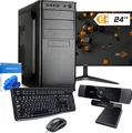 dcl24 Office PC Set komplett i3 14100, UHD Grafik 730 - 500GB SSD, 16GB DDR5, 4x4.7 GHz, WLAN, 24" Monitor, Maus, Tastatur, Headset, Windows 11 Pro