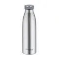 Isolier-Trinkflasche Thermoflasche Stahlgrau matt Edelstahl 18/8 500 ml