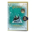 Harry Potter Hogwarts In The Snow Weihnachtskarte mit Hogwarts im Schnee Ansteck