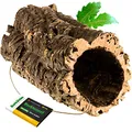 Korkröhre 30 cm – Korktunnel aus Naturkorkrinde, gereinigt und desinfiziert, Innendurchmesser 11–14 cm, ideal als Unterschlupf für Nager, Kaninchen, Reptilien, Vögel und Terrarium Dekoration
