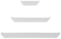 Home affaire Wand Deko Regal Ablage 3er Set MDF weiß 25/50/75x6x15 cm