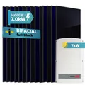 SUNNIVA 7.0 kW Solaranlage, 14x 500 W Solarmodule Fullblack Bifacial, Wechselrichter SolarEdge SE7K (3-phasig)