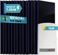 SUNNIVA® 7.0 kW Solaranlage, 14x 500 W Solarmodule Fullblack Bifacial, Wechselrichter SolarEdge SE7K (3-phasig)