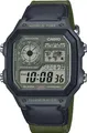 CASIO TIMELESS COLLECTION Chronograph AE-1200WHUB-3AVEF, Quarzuhr, Armbanduhr, Herrenuhr, Digitaluhr, Textilarmband, olivgrün-schwarz