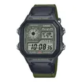 Herrenuhr CASIO AE-1200WHUB-3AVEF Textil Grun Vintage Sub 100mt