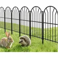 Gartenzaun Metall 6,2m lang schwarz wetterfest 20 Elemente dekorativ robust