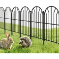 Gartenzaun Metall 6,2m schwarz verzinkt, 20 Paneele, wetterfest, rostfrei