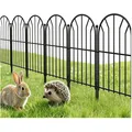 Gartenzäune 20 Stück 6,2 m lang rostfrei Dekorativ Schwarz aus Metall