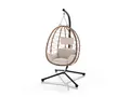 JUSKYS Korbhängesessel Aria inklusive Gestell (Beige)