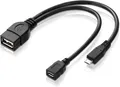conecto USB-OTG Adapter-Kabel Micro-USB 2.0-Stecker USB-Buchse Typ A + Strom-A USB-Kabel