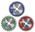 kwb Hochqualitatives 3-teiliges Kreissägeblatt-Set - 210 x 30/20/16 mm - Speziell für Kreis- & Tischkreissägen - Ideal für diverse Holzarten & Plattenmaterialien - inkl. Reduzierringe