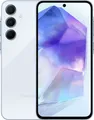 Samsung Galaxy A55 5G Smartphone Dual-SIM RAM 8 GB Interner Speicher 128 GB microSD slot OLED-Display 6.6" 2340 x 1080 Pixel (120 Hz) Triple-Kamera 50 MP 12 MP 5 MP front camera 32 MP awesome ice blue (SM-A556BLBAEUB)