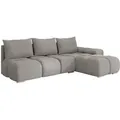 Mirjan24 Ecksofa, Grau, Textil, 5-Sitzer, Ottomane rechts,L-Form, 270x183 cm, Wohnzimmer, Sofas & Couches, Wohnlandschaften, Ecksofas
