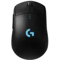 Logitech G Pro - Maus - rechts- und linkshändig - optisch - kabellos - 2.4 GHz - kabelloser Empfänger (USB)