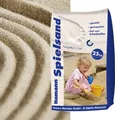 Spielsand 25 kg Quarzsand für Sandkasten, feine Körnung, gesiebt, gewaschen, formstabil
