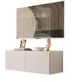 Lookway Hängeschrank, Kaschmir, Holzwerkstoff, Uni, Rechteckig, 100x36x40 cm, Wohnzimmer, Wohnwände, Lowboards, Lowboards stehend