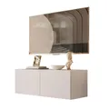 Lookway COLGANTE 100 cm TV-Schrank in Kaschmir Matt – Hängende TV-Konsole mit optionaler LED-Beleuchtung (mit LED Beleuchtung)