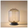 s.luce Tischleuchte Velo Glas-Tischleuchte mit Schalter Klar, Schwarz Ø 25 cm x 30 cm