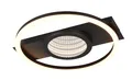 Reality Leuchten LED Deckenleuchte Wheeler R64801132, Metall Schwarz matt, Kunststoff, inkl. 16 Watt LED, Infinity Mirror Effekt